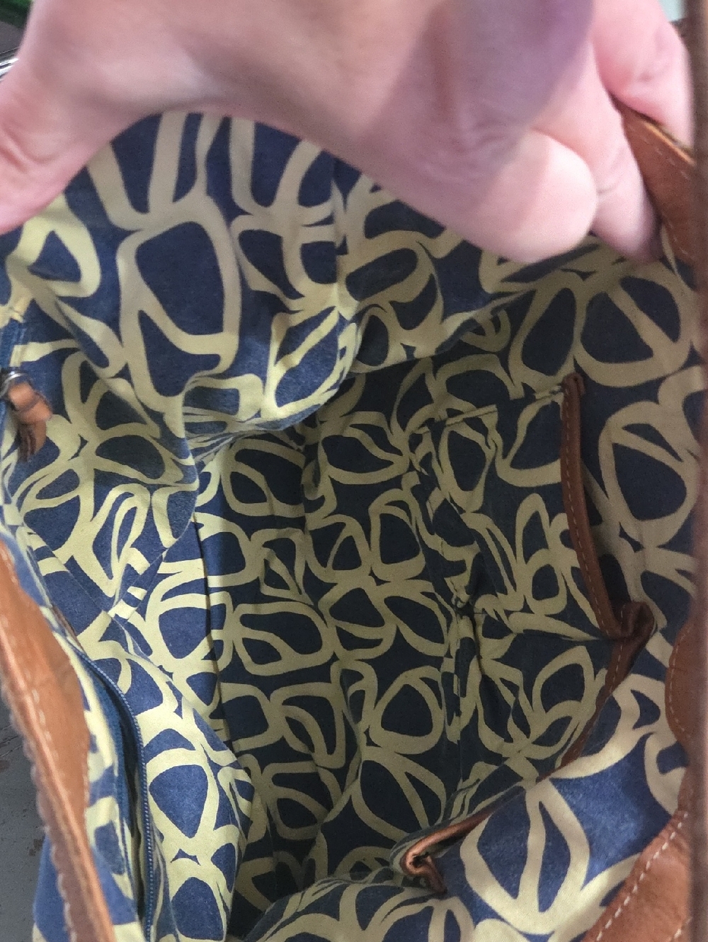 Patchwork Stripe Shoulder Bag in Blue, Green, Gold & Gray - Suede By Fossil - Picture 8 of 8